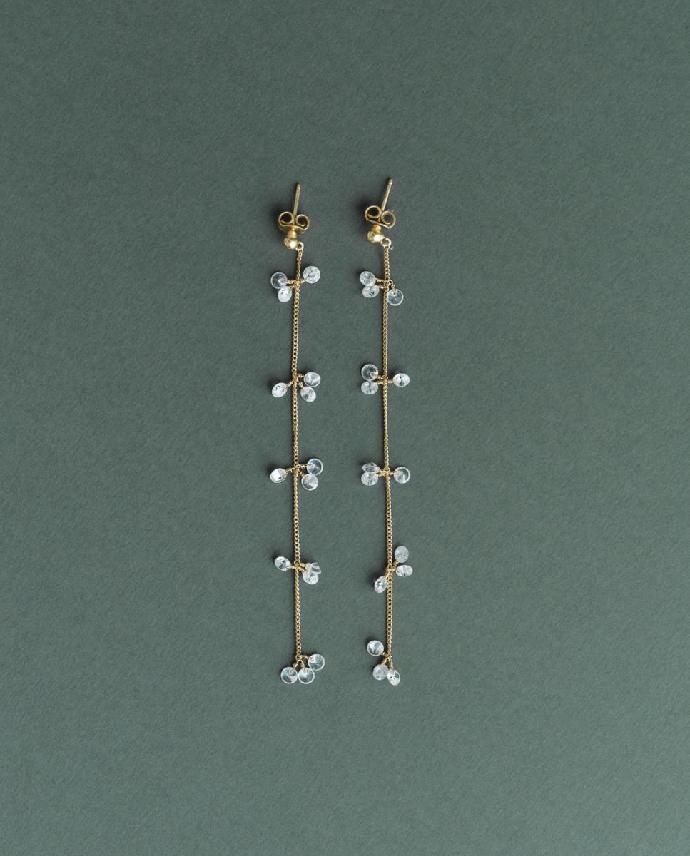 Imagen 0 de Pendientes Sublime dorados con circonitas Blanco