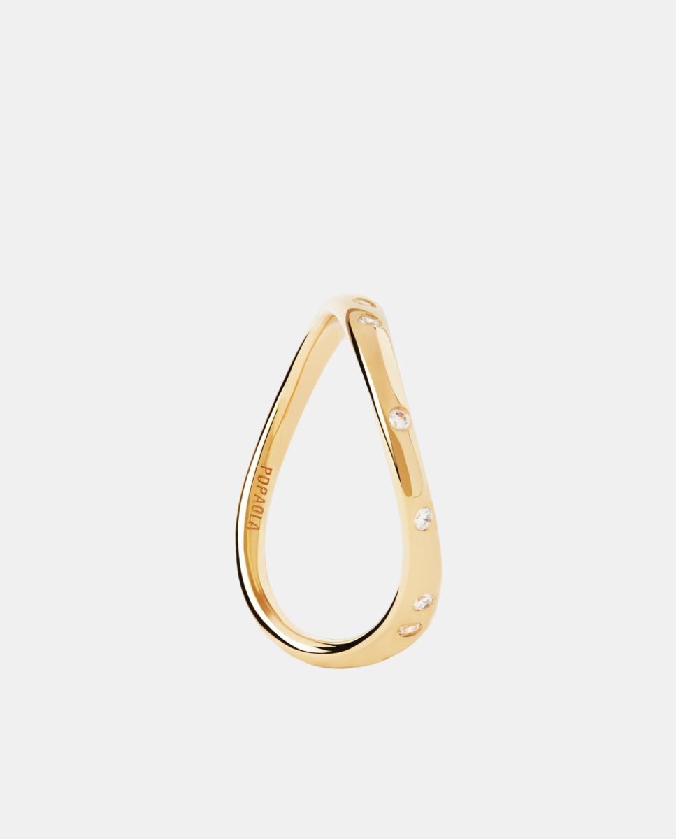 Imagen 0 de Anillo Essentials dorado con circonita Blanco