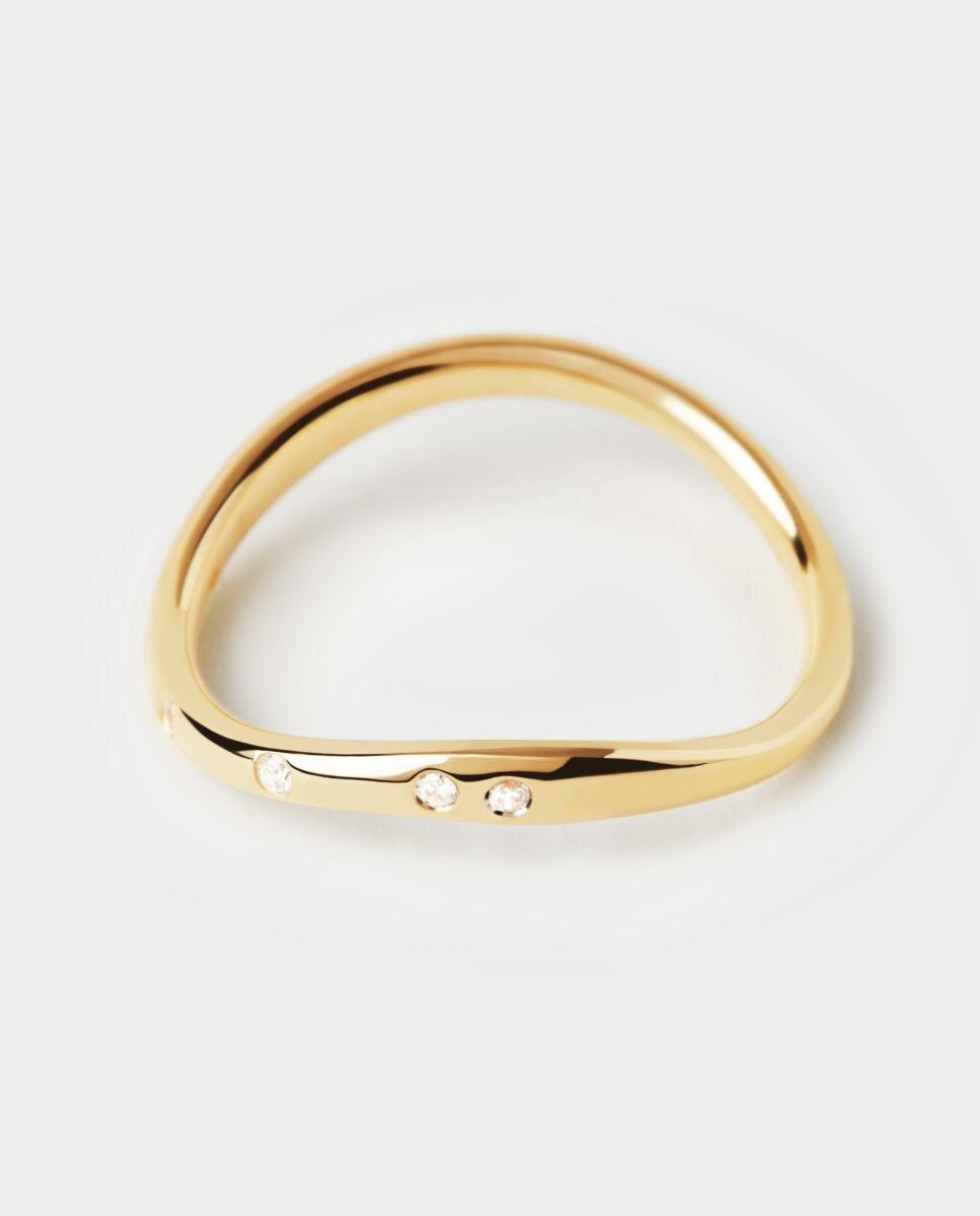 Anillo Essentials dorado con circonita - PDPAOLA - Blanco Blanco-2