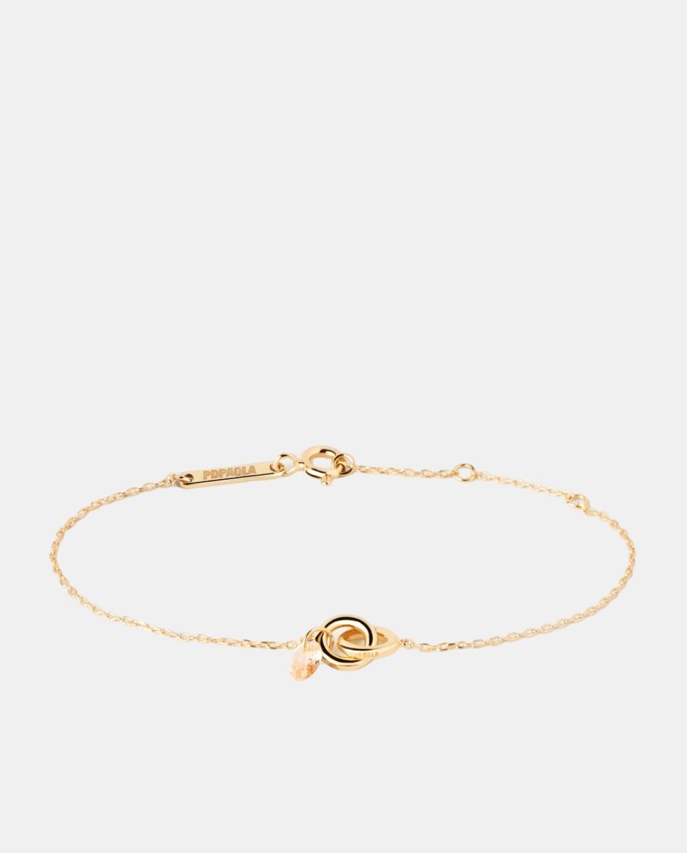 Pulsera Color dorada con circonita - PDPAOLA - Naranja Naranja-2