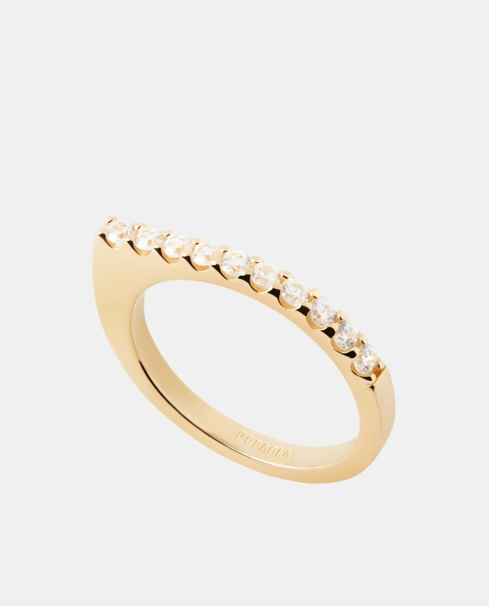 Anillo Essentials con circonita - PDPAOLA - Blanco Blanco-2