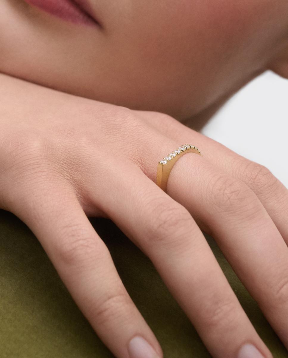 Anillo Essentials con circonita - PDPAOLA - Blanco Blanco-3