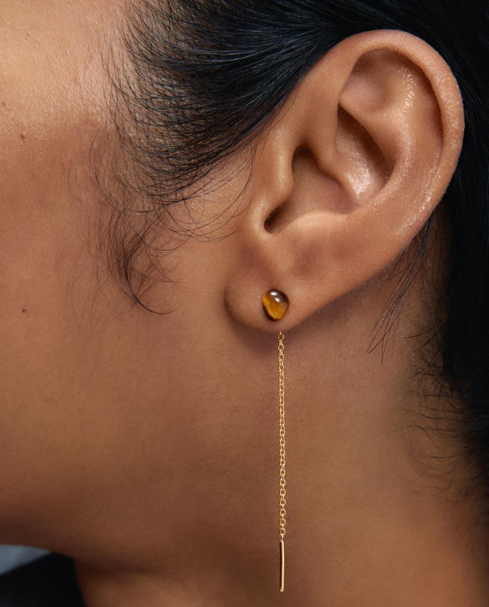 Pendientes The Moment con perla - PDPAOLA - Blanco Blanco-4