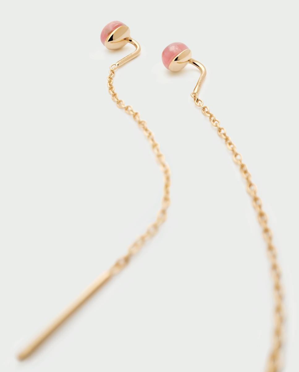 Pendientes The Moment con rodocrosita - PDPAOLA - Rosa Rosa-2