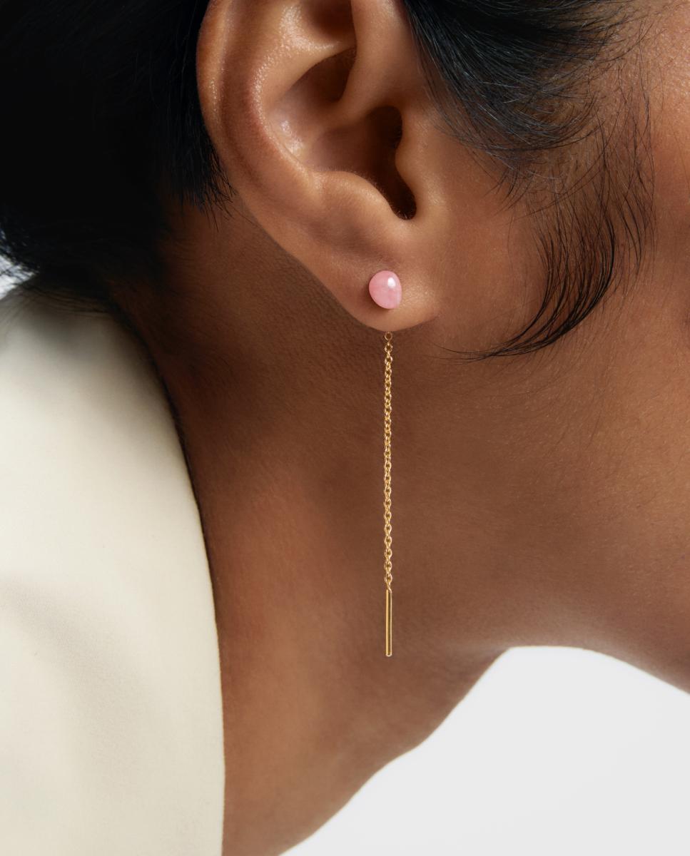 Pendientes The Moment con rodocrosita - PDPAOLA - Rosa Rosa-3