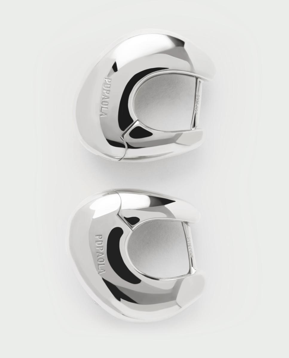 Pendientes de aro Essentials con circonita - PDPAOLA - Blanco Blanco-3