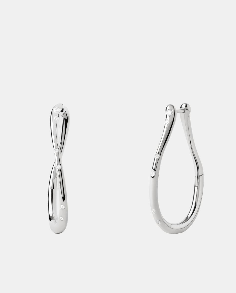 Pendientes de aro Essentials con circonita - PDPAOLA - Blanco Blanco-1