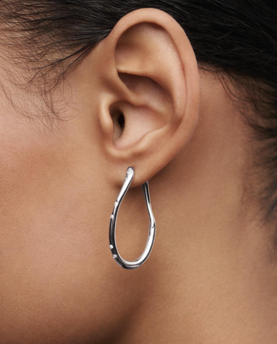 Pendientes de aro Essentials con circonita - PDPAOLA - Blanco Blanco-3