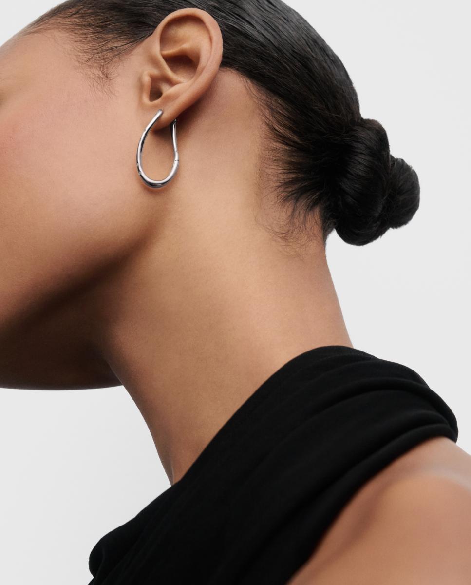 Pendientes de aro Essentials con circonita - PDPAOLA - Blanco Blanco-4