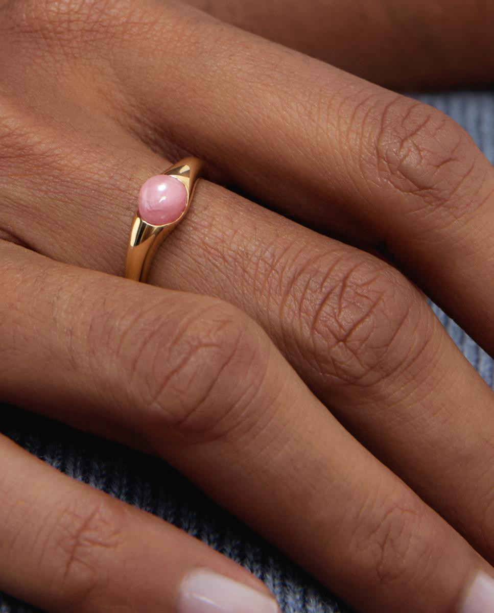 Anillo The Moment con rodocrosita - PDPAOLA - Rosa Rosa-3