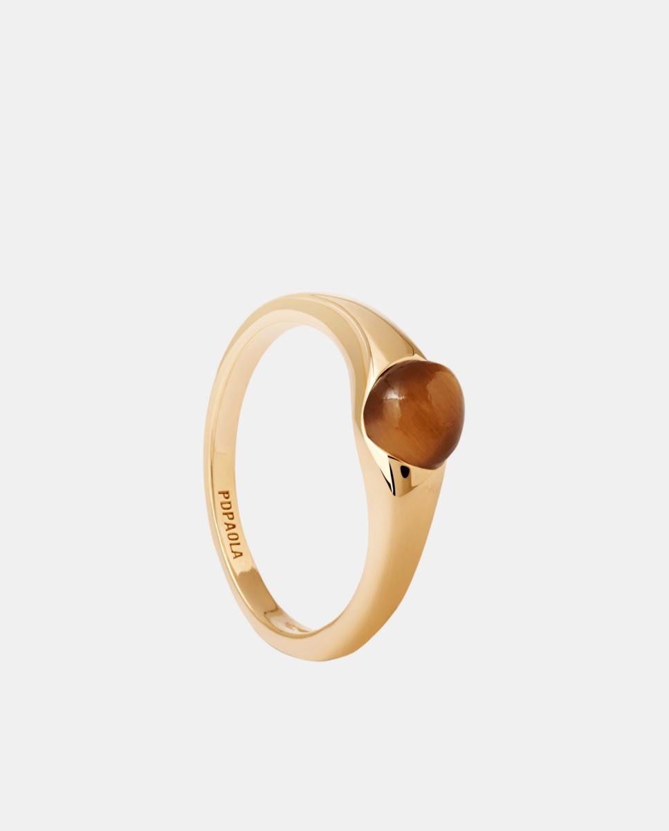 PDPAOLA - Anillo The Moment con ojo de tigre.