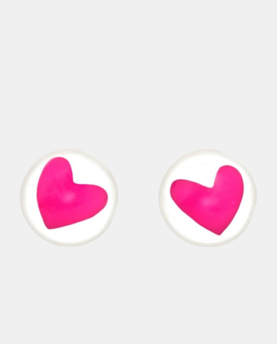 Imagen 1 de Pendientes rosca Corazón fucsia New colores Fucsia