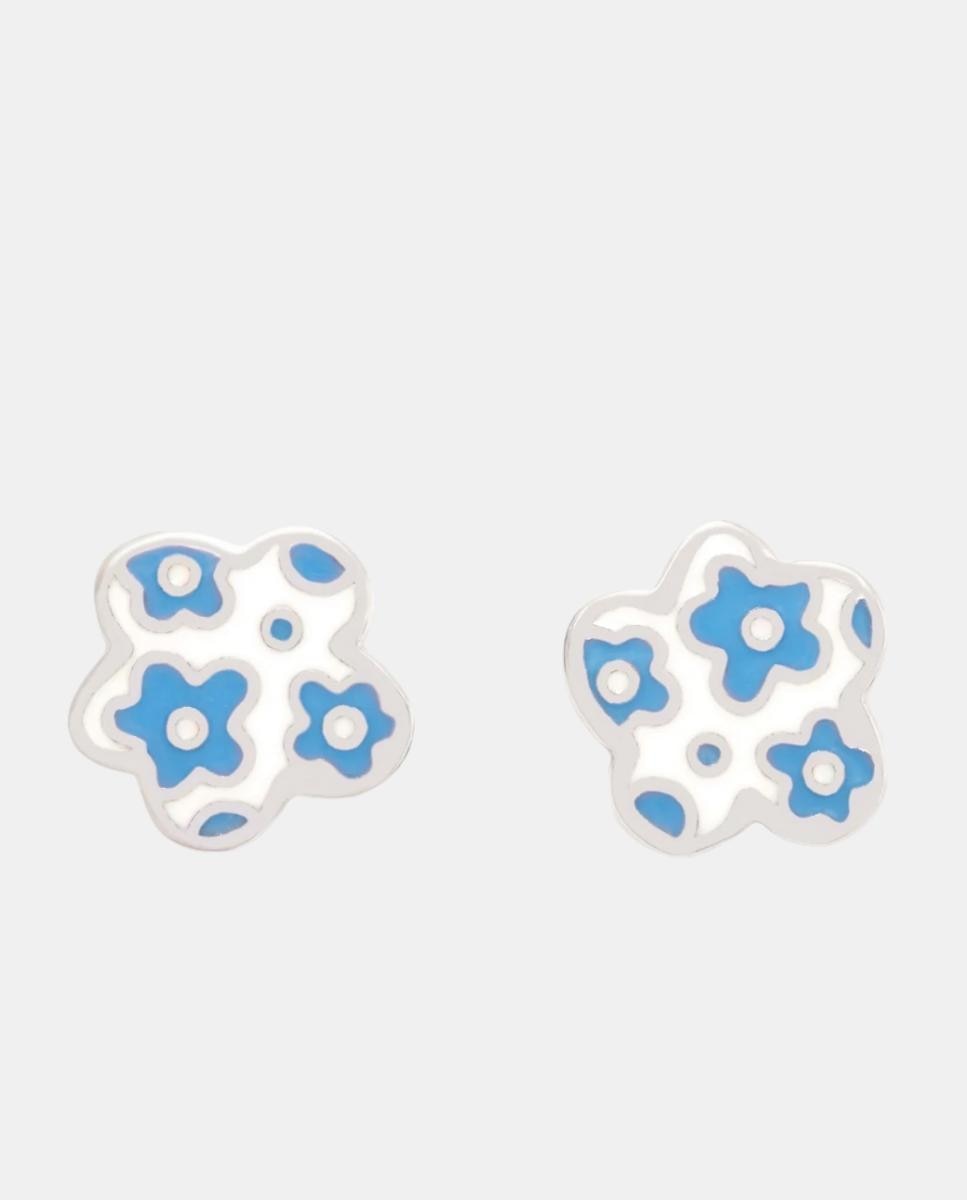 Imagen 1 de Pendientes Nathy flor blanco azul Azul
