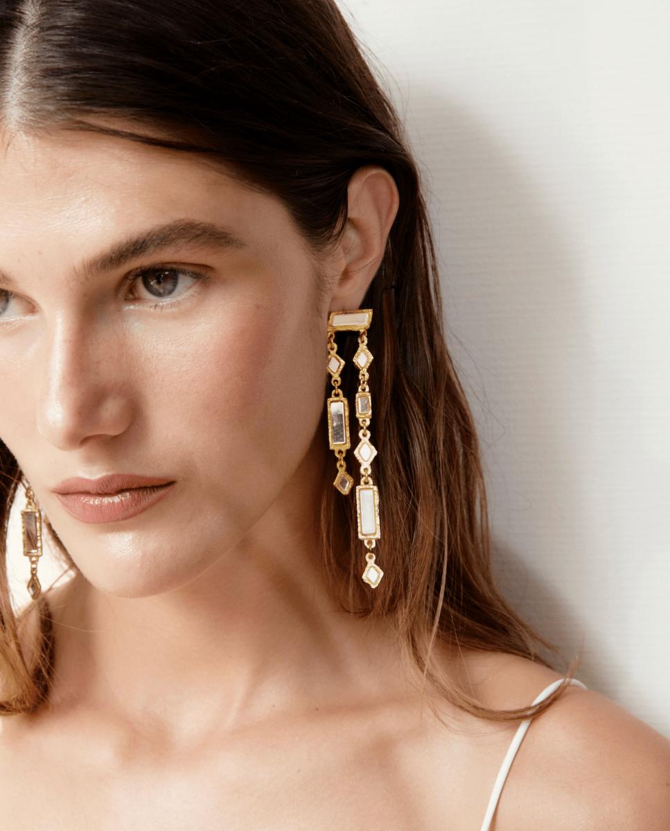 Pendientes nira - SACH Atelier - Dorado Dorado-8