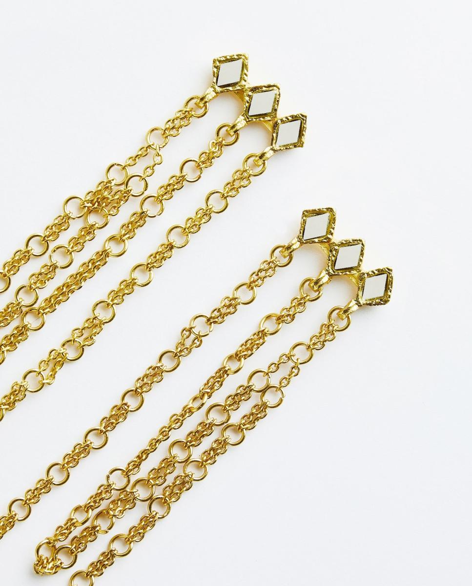 Pendientes nyssi - SACH Atelier - Dorado Dorado-4
