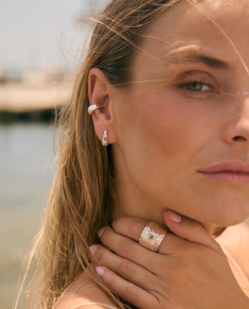Imagen 2 de Pendientes Marea de Argent con cristal checo - Dosprimeras - Dorado Dorado