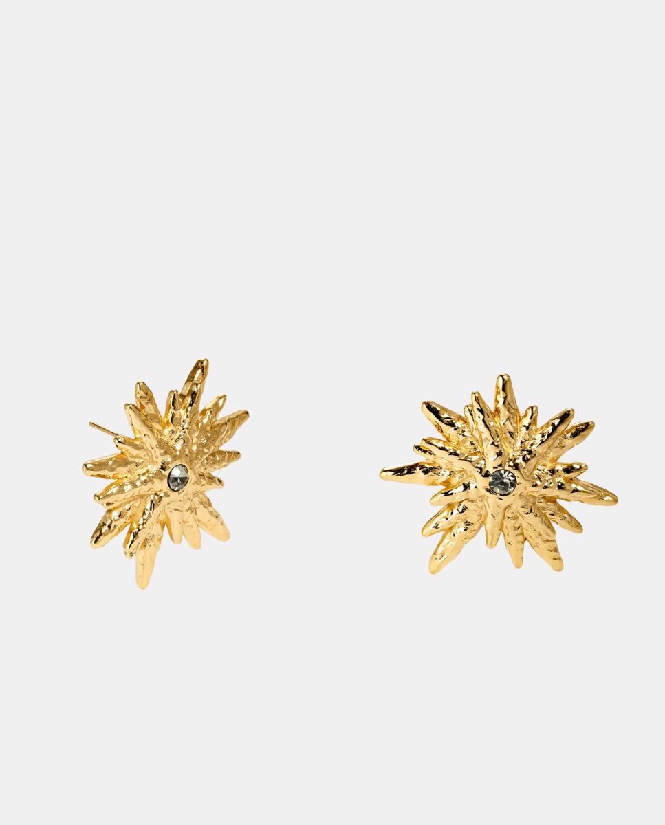 Imagen 0 de Pendientes Cosmos dorado con cristal checo Dorado