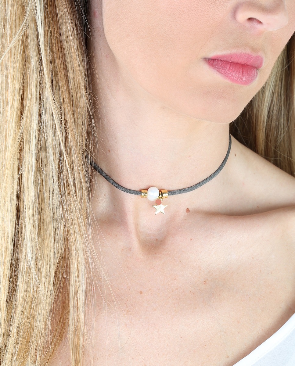 Imagen 2 de Pulsera Émolo Miz Estrella con perla - Gris Gris