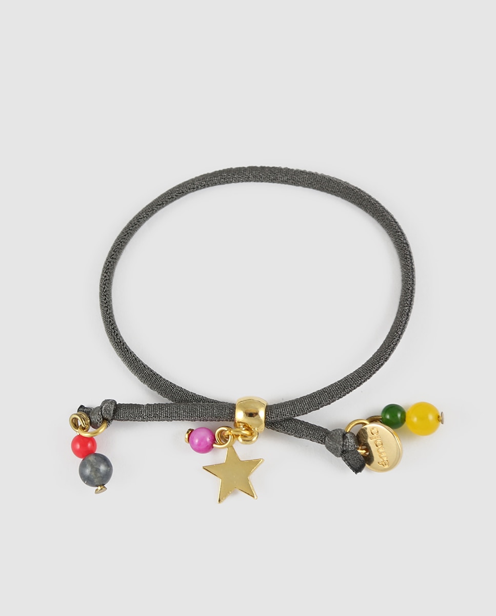 ÉMOLO - Pulsera Émolo Miz gris con estrella.