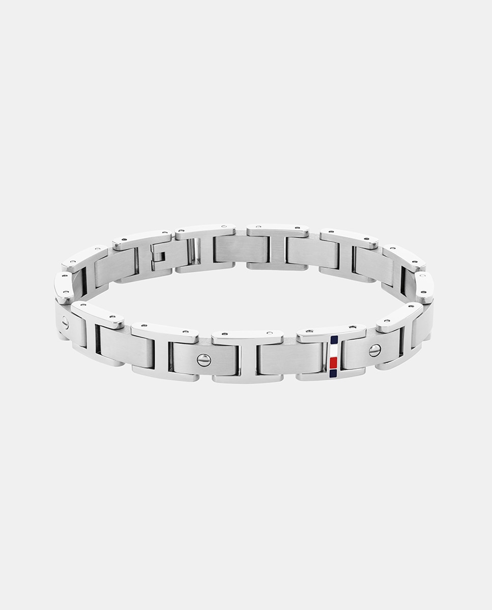 Pulseira de Aço Inoxidável Prata-1