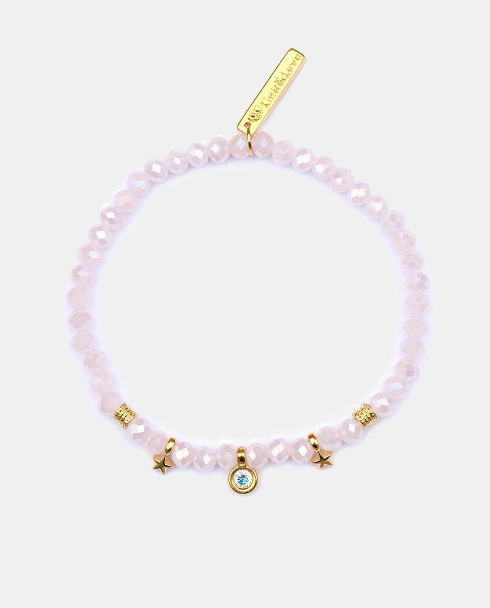 Imagen 0 de Pulsera elástica con cristal rosa Rosa