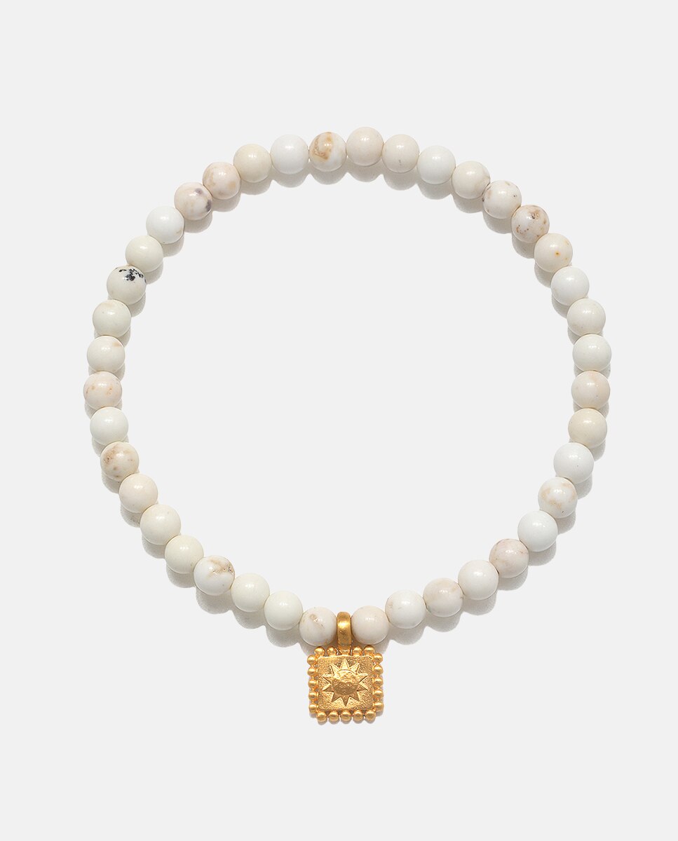 Pulsera Classics de turquesa blanca - Satya Jewelry - Blanco Blanco-1