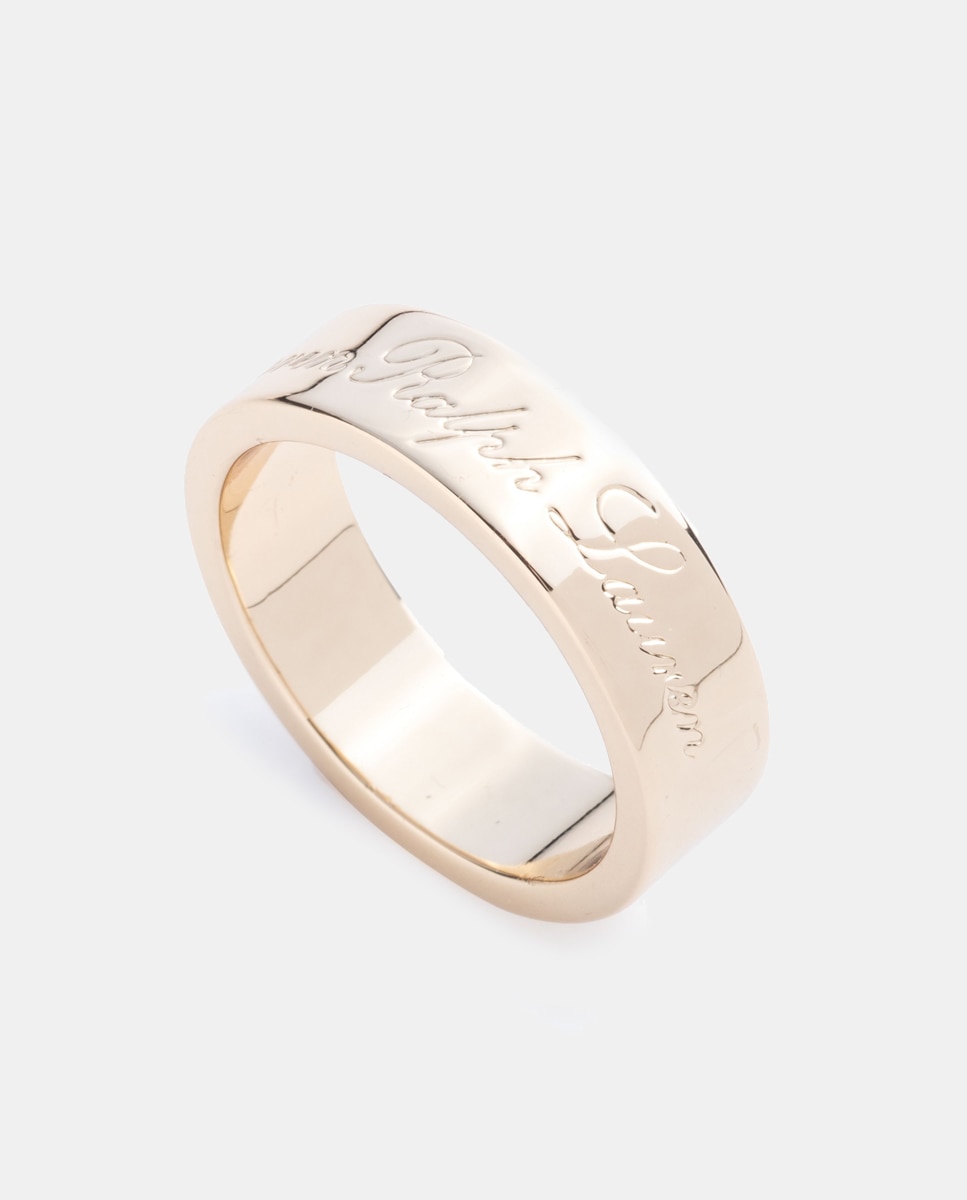 Imagen 0 de Anillo de latón con logo Oro