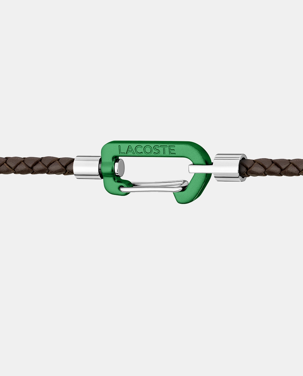 Pulsera de hombre Matt de piel - Lacoste - Marrón Marrón-3