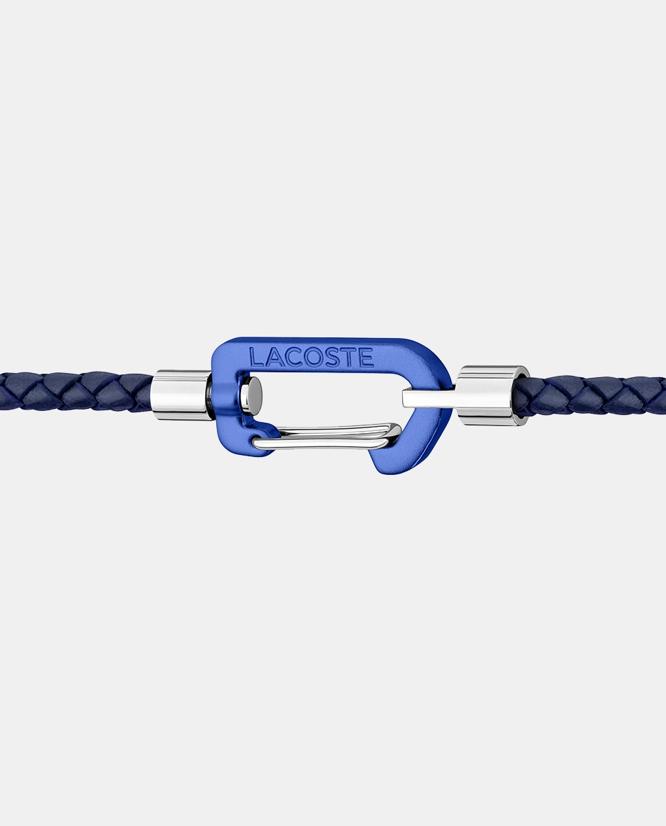 Pulsera de hombre Matt de piel azul - Lacoste - Azul marino Azul marino-3