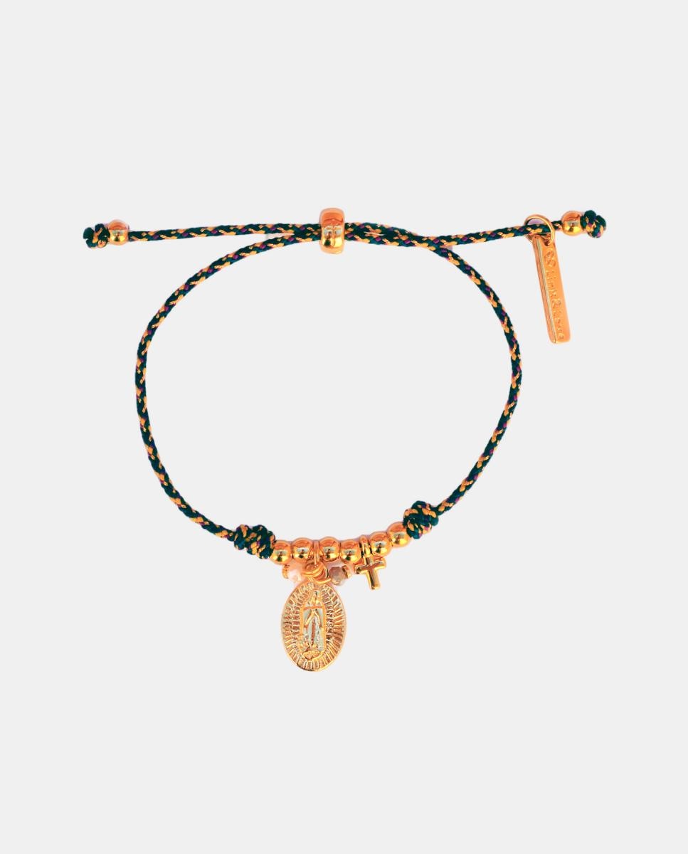 Pulsera Virgencita de hilo azul Azul Link & Love Azul-1