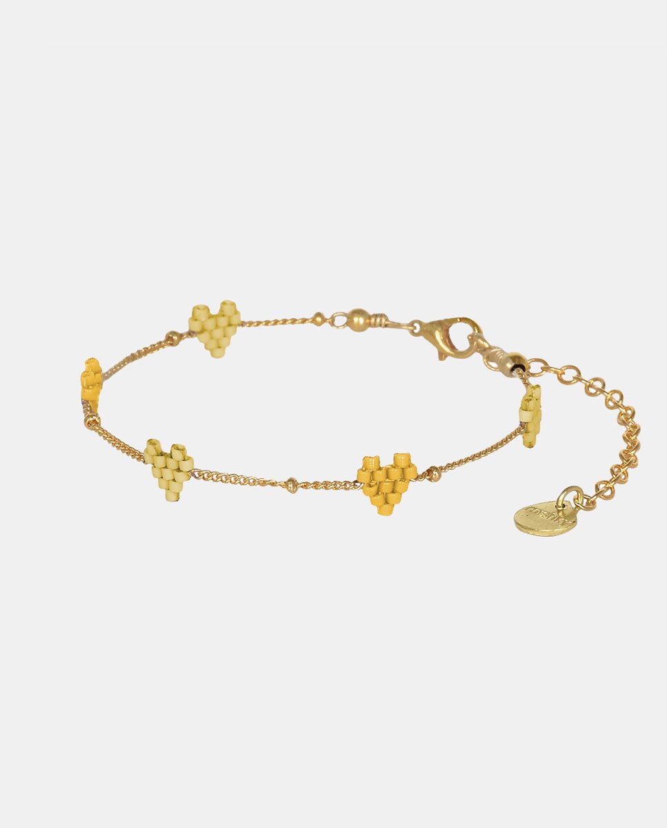 Imagen 0 de Pulsera Love Miyuki cadena dorado Amarillo