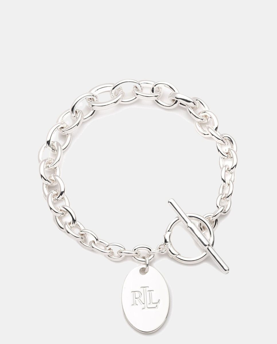 Imagen 0 de Pulsera de cadena Evelyn en plata con logo Plata