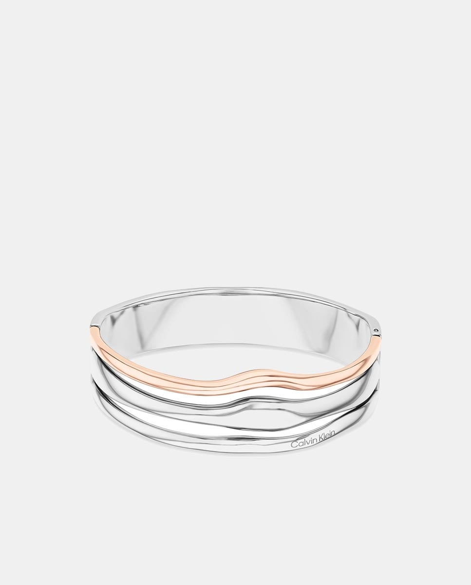 Imagem 0 de Pulseira Wavy de Aço Bicolor