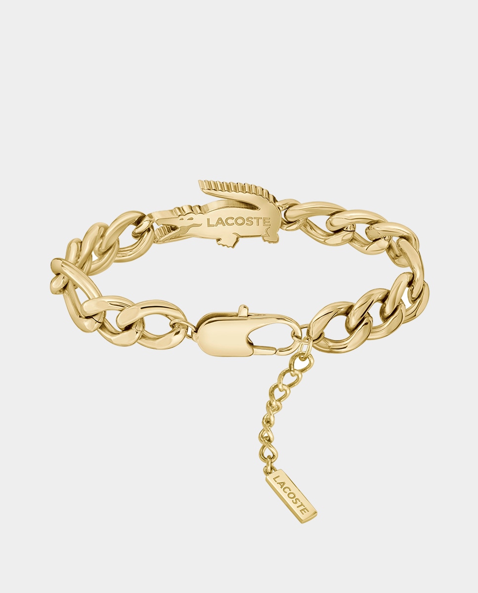 Pulsera Crocodile de oro amarillo con logo - Lacoste - Oro Oro-1