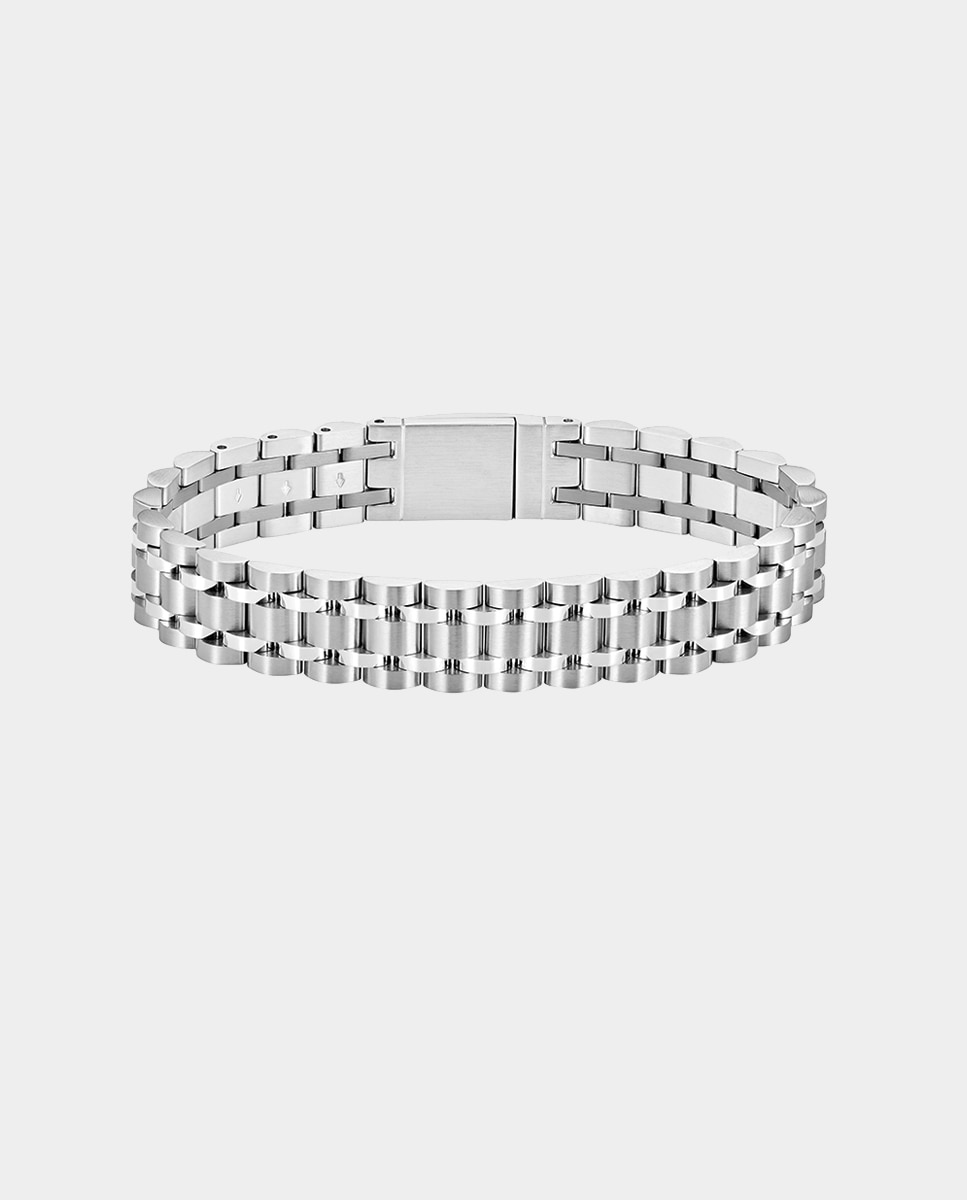 Pulseira Owan de Aço Prata-2