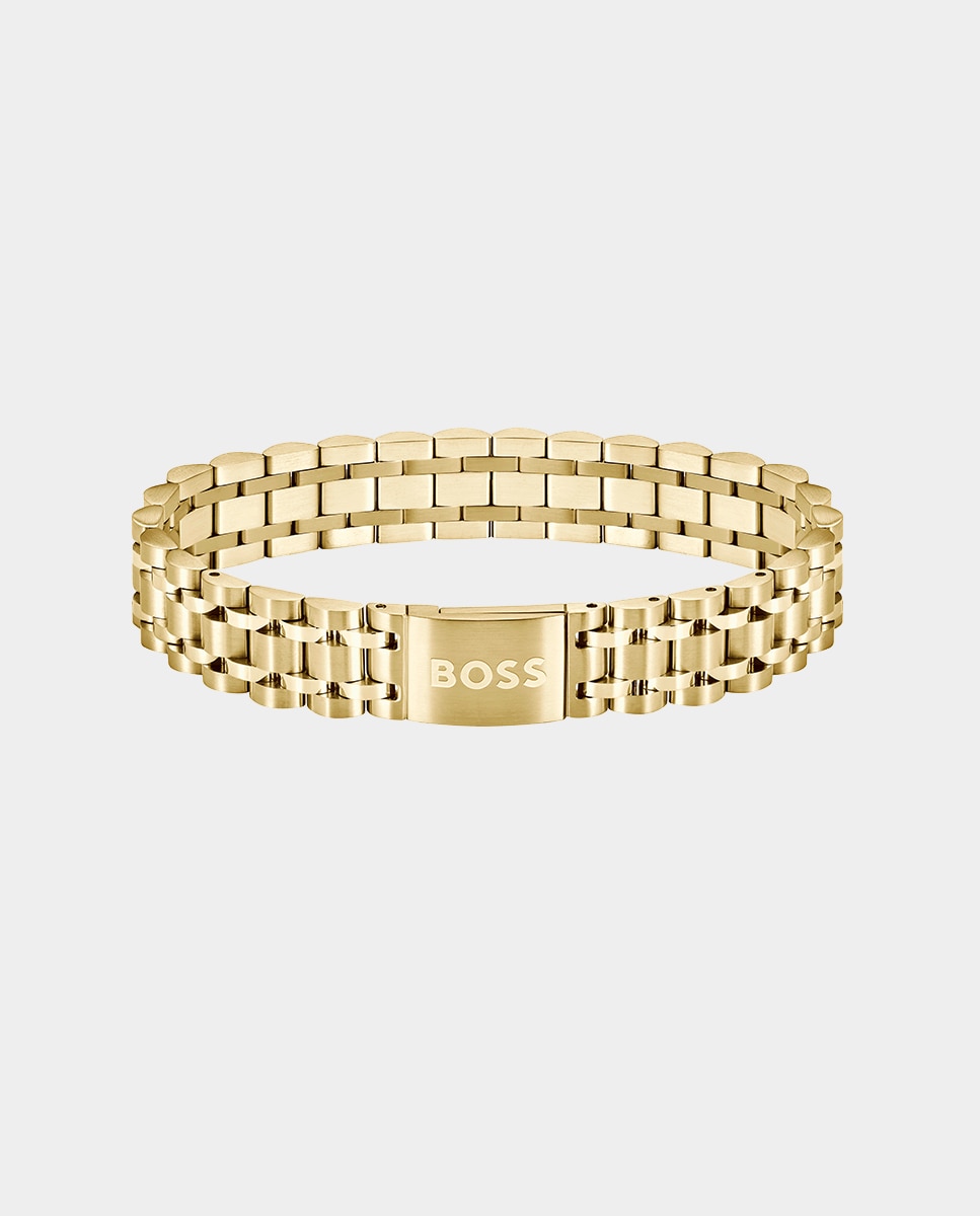 Boss - Pulsera de hombre Owan de acero dorado.