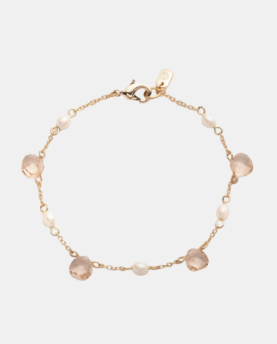 Imagen 0 de Pulsera Josephine de cristal rosa Rosa