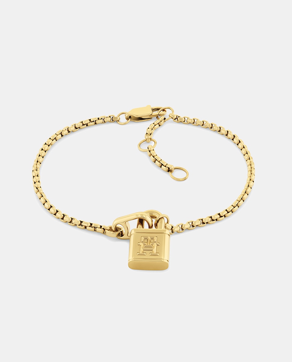 Imagen 0 de Pulsera American Icon de acero dorado Oro