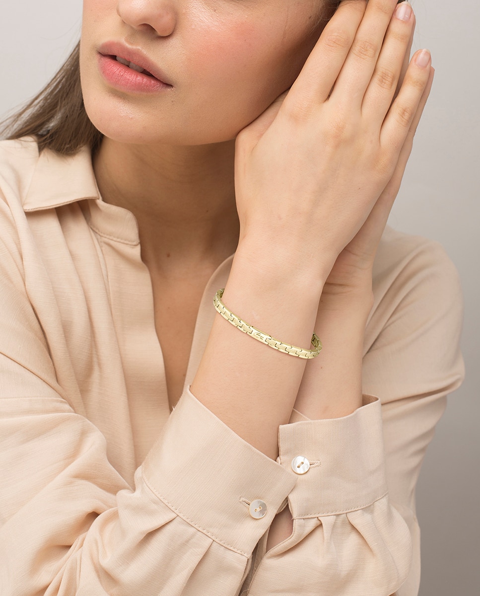Pulsera Metroopole de acero con cocodrilo - Lacoste - Oro Oro-4