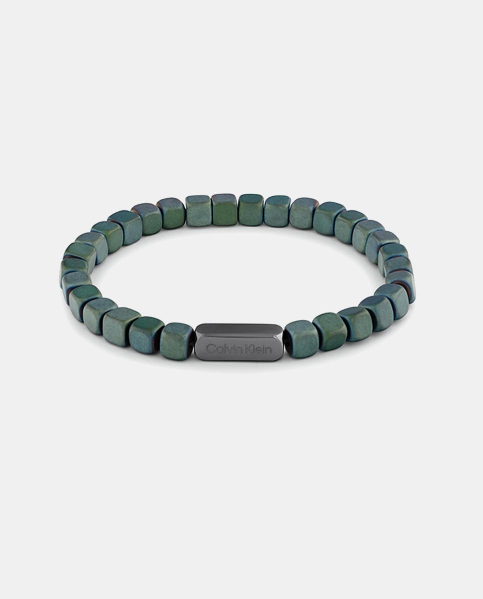 Imagen 0 de Pulsera de hombre Modern Square con hematita Verde