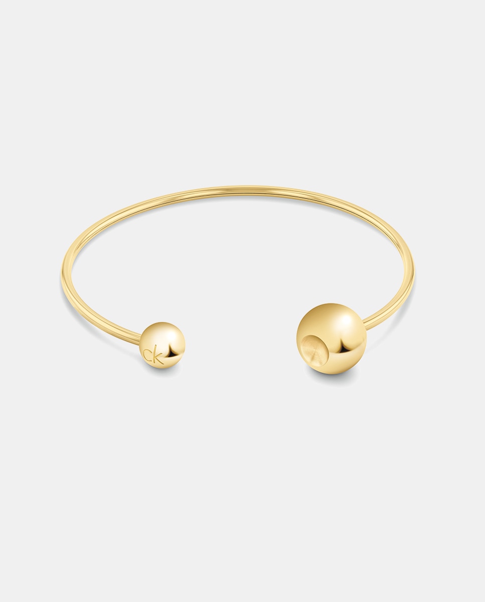 Imagen 0 de Pulsera Scupltural Bubbles de acero y circonita Blanco