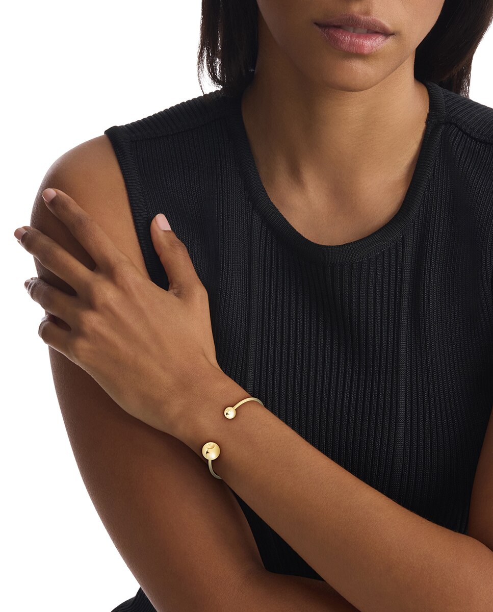 Pulsera Scupltural Bubbles de acero y circonita - Calvin Klein - Blanco Blanco-2