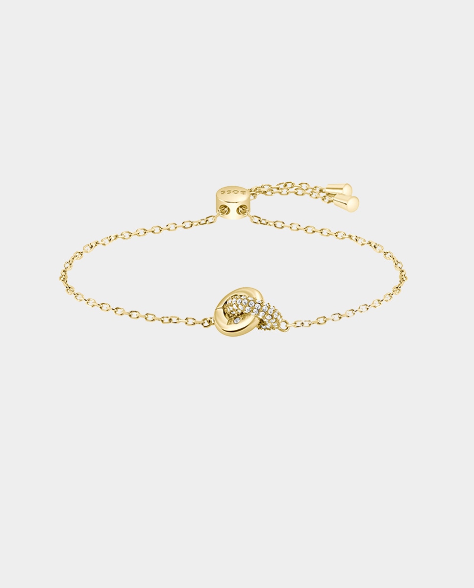 Boss - Pulsera Live Precious de acero dorado y cristales.