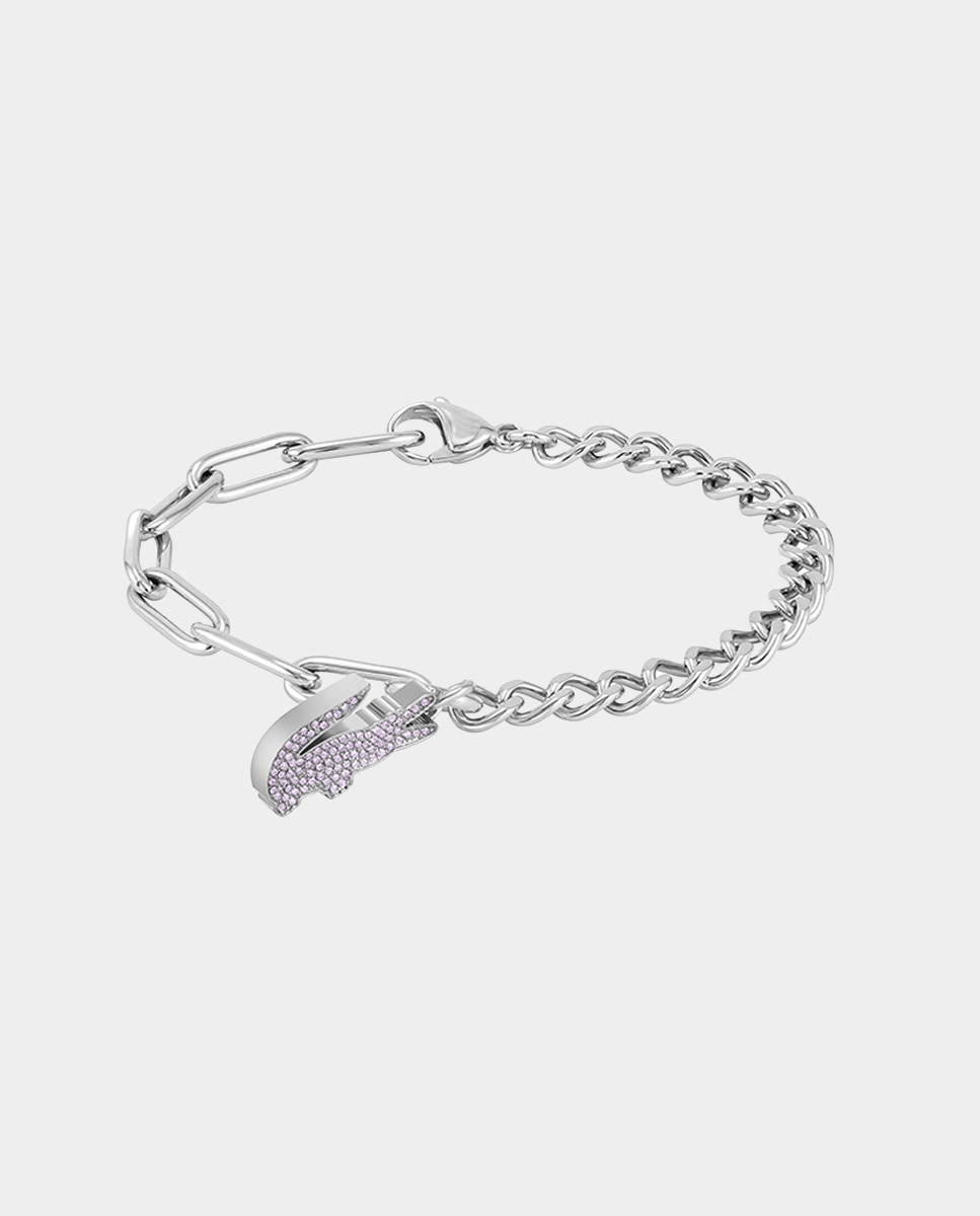 Pulsera Crocodile de acero - Lacoste - Morado Morado-1