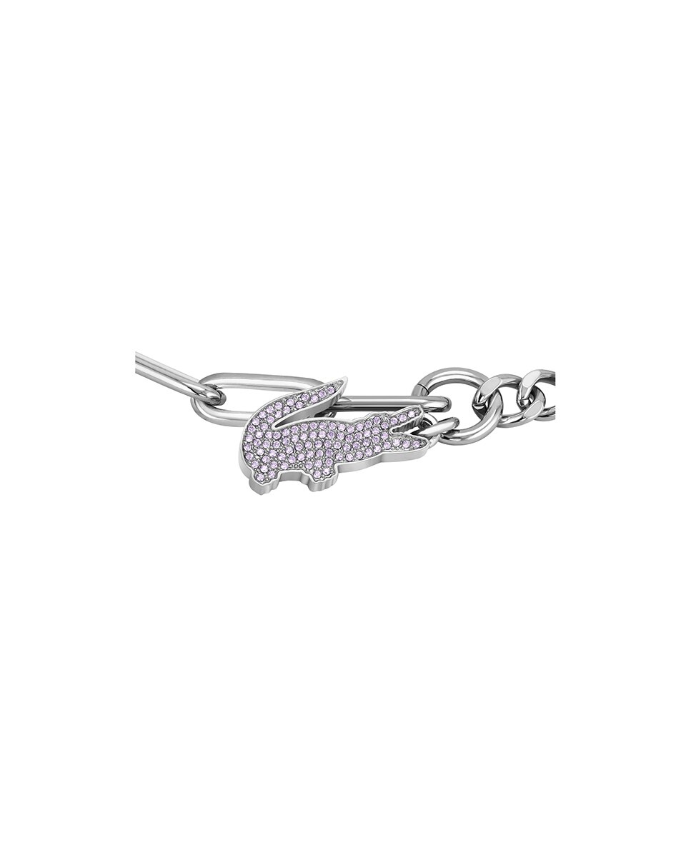 Pulsera Crocodile de acero - Lacoste - Morado Morado-3