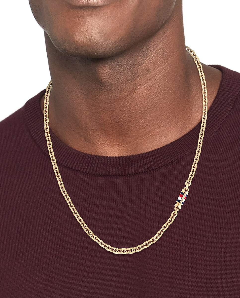 Colar Aço Malha Dourado 2