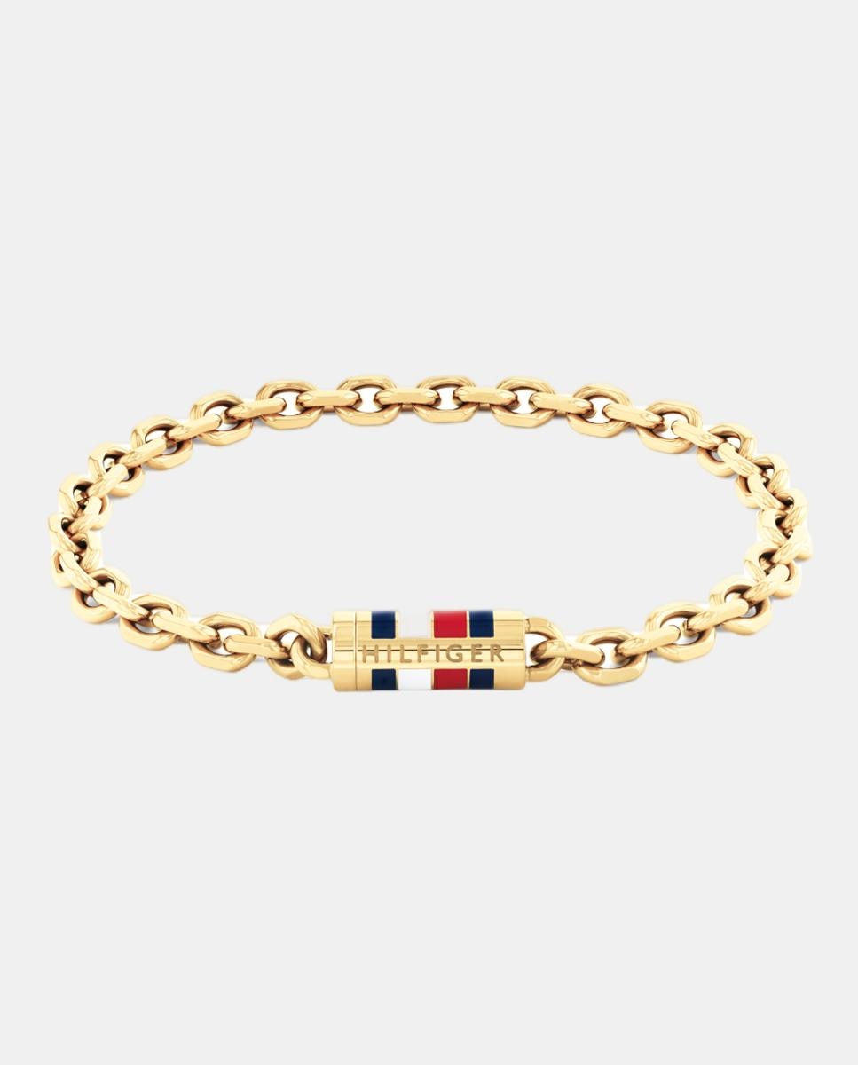 Pulseira Aço Malha Dourado 1