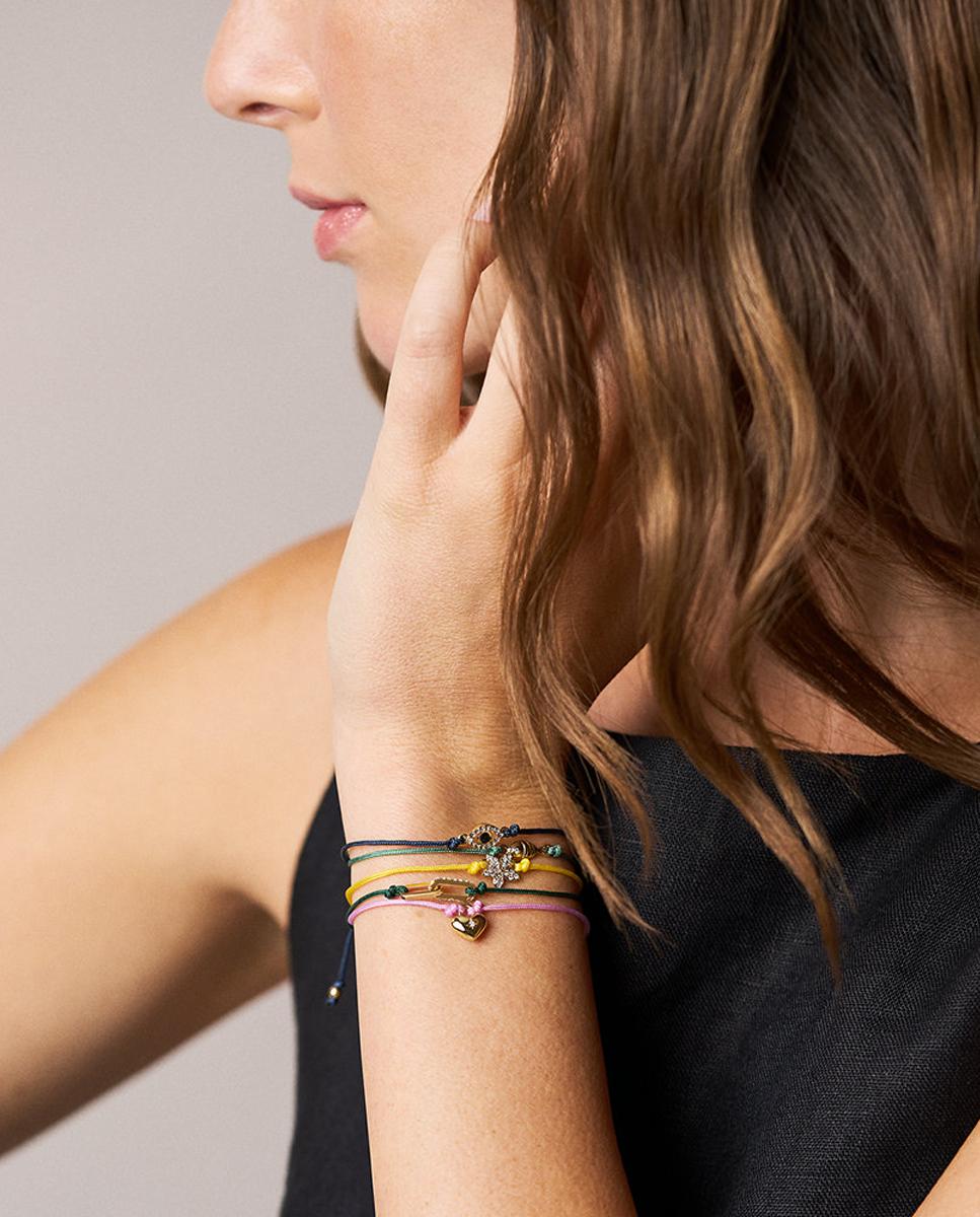 Pulseiras Sutton com cordão rosa Rosa-4
