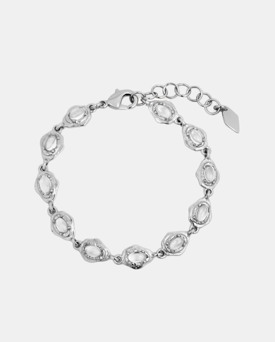 Imagen 0 de Pulsera Sublime plateada con circonitas Blanco