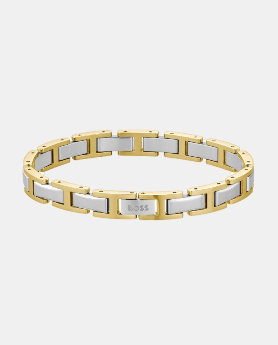 Imagen 0 de Pulsera de hombre Nolan de acero dorado Dorado